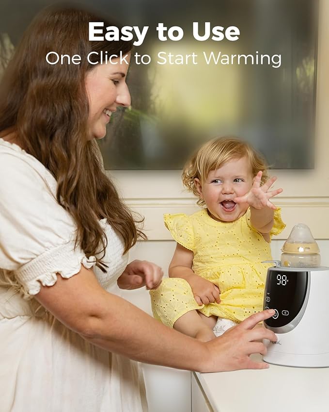 Papablic NutriWarm™ Swirlable Bottle Warmer – Advanced Nutrient-Preserving Warming Technology, Fast and Even Warming for Breastmilk & Formula, Precise Temperature Control, Easy to Use