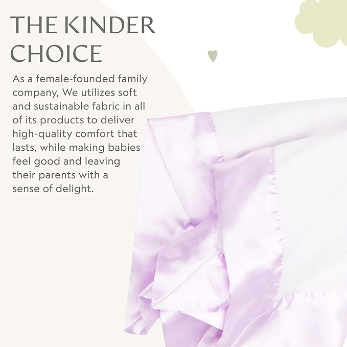 Ultra-Soft Lovey Security Blanket - Baby Essentials, Newborn Essentials, Ultra-Soft Fleece Baby Blanket with Satin Trim – 16" x 16" - Lavender