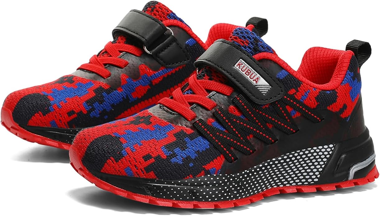 KUBUA Kids Sneakers for Boys Girls Running Tennis Shoes Lightweight Breathable Sport Athletic