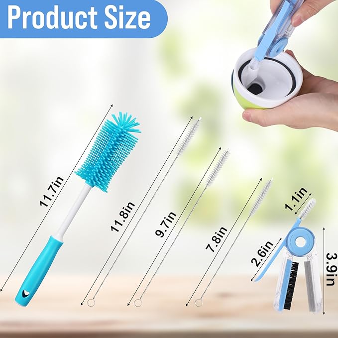 XANGNIER Water Bottle Cleaner Brush Set