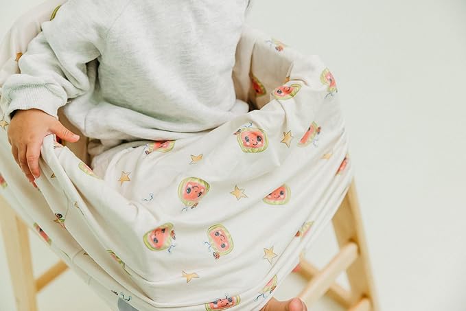 Copper Pearl Baby Car Seat Cover Canopy and Nursing Cover Multi-Use Stretchy 5 in 1 Gift 'CoComelon' - One Size