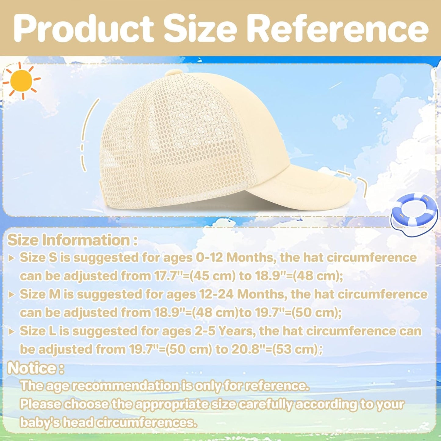 qikqik Baby Baseball Cap Toddler Baseball Hat with Mesh Infant Sun Hat UPF 50+ Baby Ball Cap Toddler Girl Hats Kids Hat Boys