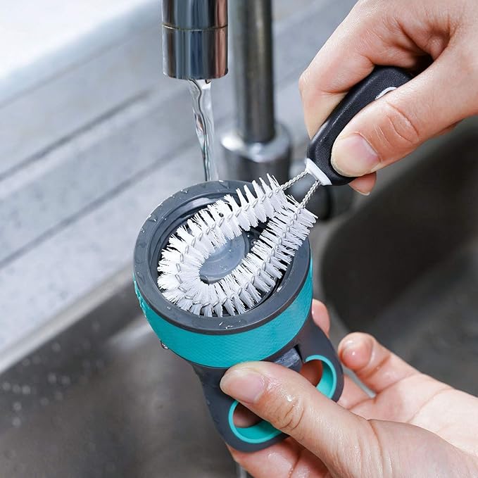 3-in-1 Water Bottle Cleaning Brush Set - Long Handle Scrubbing Brush for Tumbler, Straw, Baby Bottles, Drinking Glasses, White