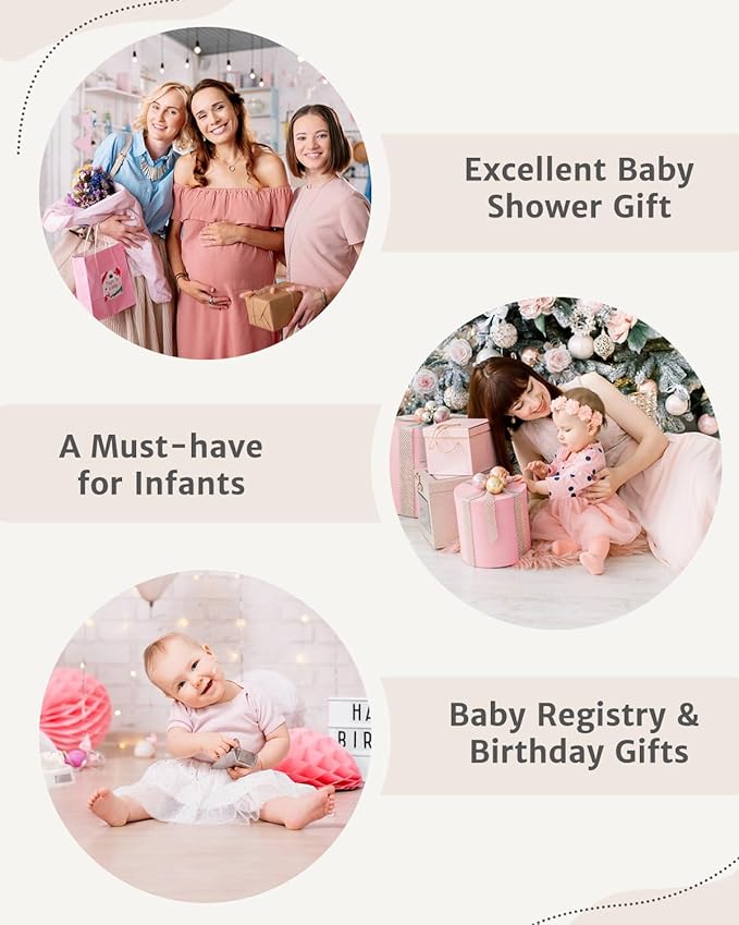 Baby Play Gym,6 Developmental Zones Tummy Time Mat, Wooden Baby Play Gym Mat with 7 Detachable Sensory Toys for Newborn Brain Development, Essential Baby Shower Set, Green