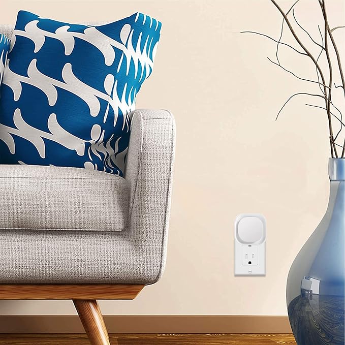 6 Pack Warm White Night Light, Gentle Eye-Care with Dimmable Soft Glow & Indirect Reflection, Auto Dusk to Dawn Sensor, Plug in Nightlight for Nursery, Kids Room, Bedroom, Hallway