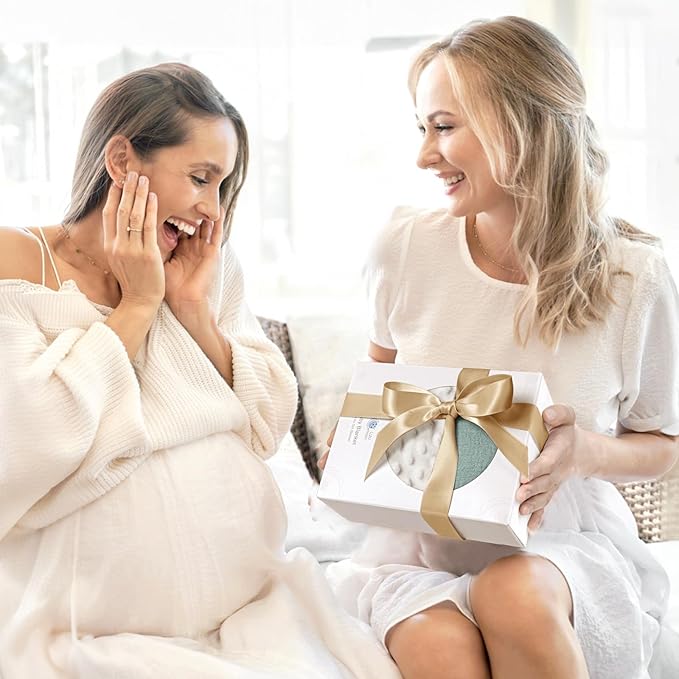 lulumoon Baby Blanket for Newborn Receiving: Minky Dot & Muslin Lightweight - Thermal Blanket Gift for Baby Shower & Hospital Welcoming 30"x40"(Sage)