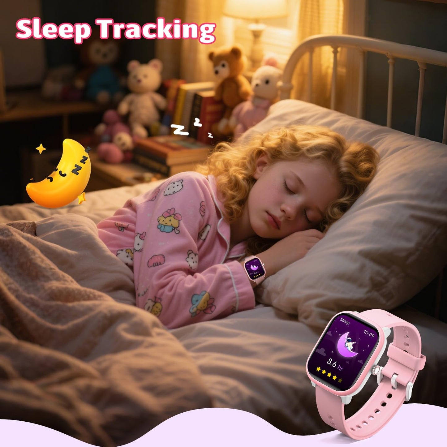 Smart Watch for Kids Girls Boys No APP/Phone Needed, 1.8" IP68 Waterproof Sport Kids Watch Pedometer, Heart Rate, Sleep Monitor, Step Counter, 12 Puzzle Games for Girls Boys Teens 6-16