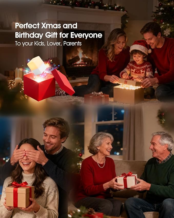 JJ&RY Night Light for Kids and Adults, Funny Lift Bedside Touch Lamp, Baby Nursery Nightlight, 2600K Soft Warm Yellow, Dimmable Small Cordless Night Lamp for Nightstand/Bedroom/Children's Room