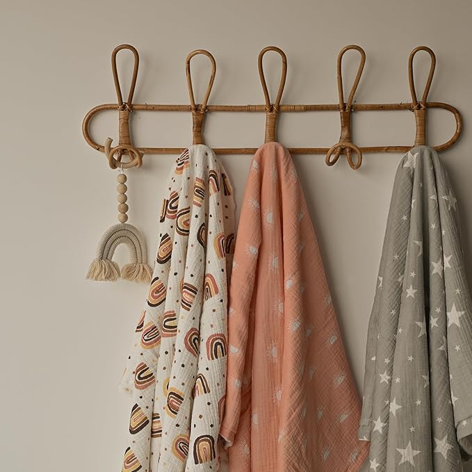 Soarwg Kids Baby Blanket Unisex Newborn, Super Soft Nursery Minky Blankets with Muslin Cotton for Boys Girls, Toddler Baby Nursery Bed Blanket Shower Gifts, 30 x 40 Inch