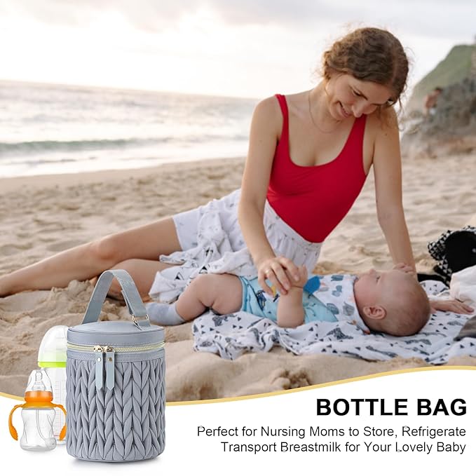 Accmor Breastmilk Cooler Bag, Insulated Baby Bottle Cooler Tote Bags for Nursing Mom Daycare