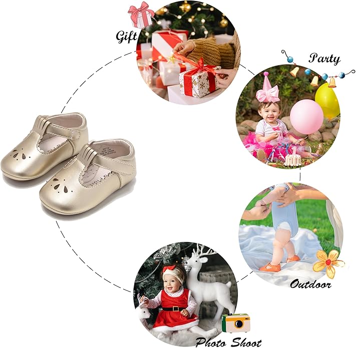 Soft Sole Baby Shoes - Infant Baby Walking Shoes Moccasins Rubber Sole Crib Shoes