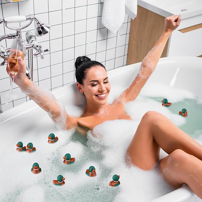 Rubber Duck 2 Inch Duck Bath Floating Rubber Ducky Adorable Party Supplies for Ducky Birthday Party Gift Nature Birds Lovers Hunting Decoration(24 Pcs,Mallard)