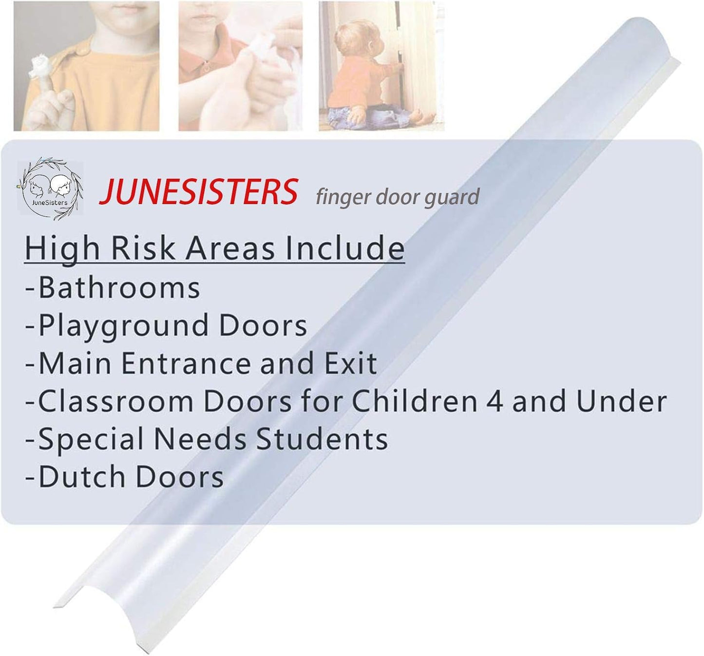 Door Pinch Guard Baby Proofing, Door Hinge Cover, Door Protector for Kids Finger Safety, Door Finger Pinch Guards Heavy Duty, Door jam Shield,JuneSisters 2