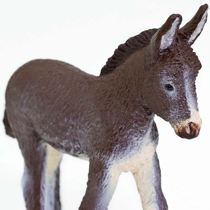 Safari Ltd. Donkey Figurine - Detailed 4" Plastic Model Figure - Fun Educational Play Toy for Boys, Girls & Kids Ages 3+ (Pack of 2)