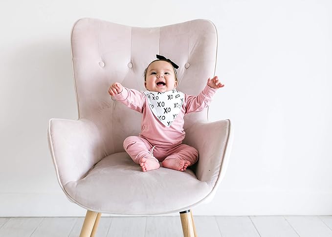 Copper Pearl Baby Bandana Drool Bibs for Drooling and Teething 4 Pack Gift Set, Holiday