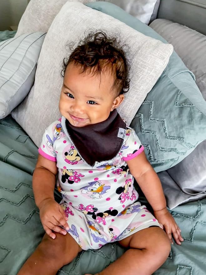 DiaperSquad's Baby Bibs for Drooling and Teething, Bibs for Boys, Baby Girl - Solid Cotton Baby Drool Bibs
