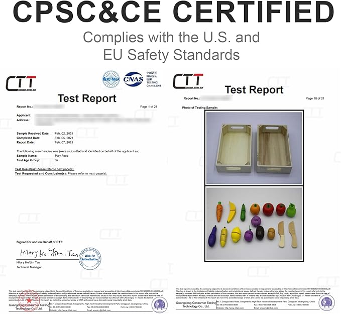 Wooden Play Food for Kids Kitchen Toys for Toddlers Cutting Pretend Toy Food Wooden Fruits Vegetables Gift for Boys Girls Educational Toys