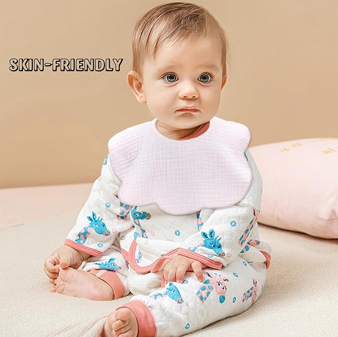 Baby Bibs Muslin Drool Teething Drooling Bibs for Baby Girl Boy Muslin Cotton