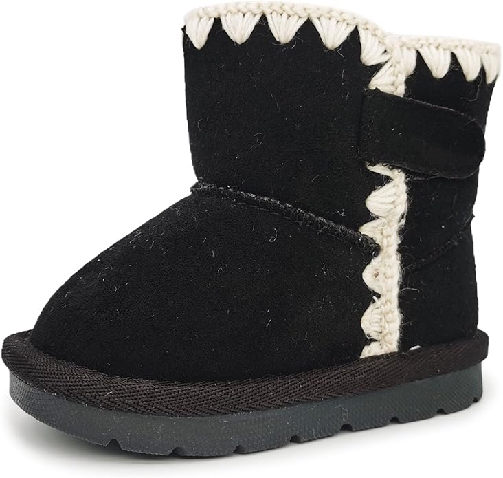 Baby Boots Winter Snow Booties Infant Boys Girls Outdoor Warm Shoes for Cold Weather 6 9 12 15 18 24 Months
