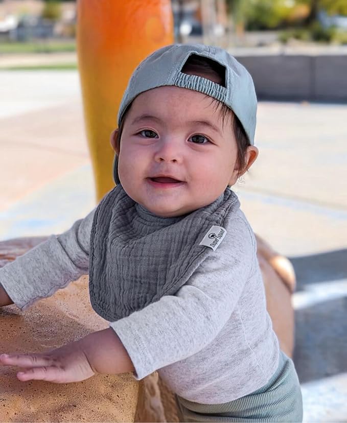 DiaperSquad's Baby Bibs for Drooling and Teething, Bibs for Boys, Baby Girl - Solid Cotton Baby Drool Bibs