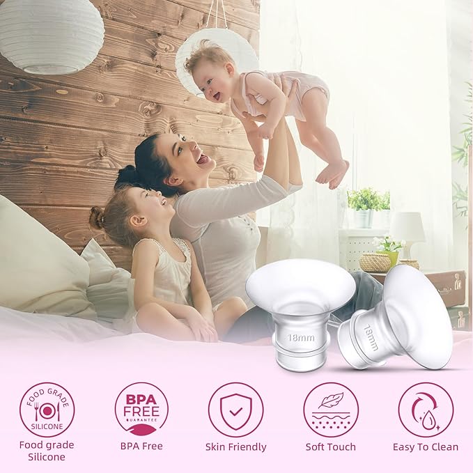 Flange Inserts 13mm 8PC Compatible with Momcozy S12 pro/S9 pro/S9/S10/S12/Medela/TSRETE/Spectra/Bellababy etc 24mm Wearable Breast Pump, Reduce 24mm Tunnel Down to Correct Size