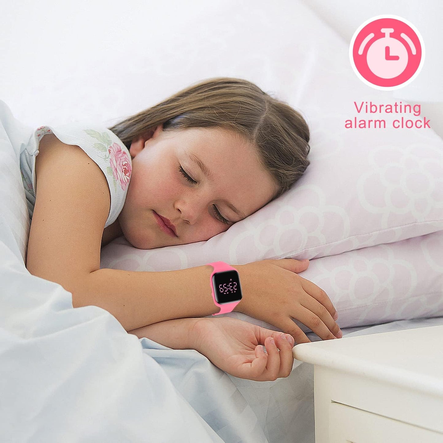 Kids Watches for Girls Boys Digital Sport Watch with Step Counter Pedometer Vibration Alarm Clock, No App Waterproof Fitness Tracker Kids Watch Boys Girls Teens Students Ages 5-16