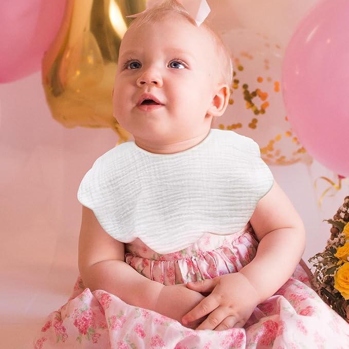 Baby Bibs Muslin Bibs 8 Pack for Drooling and Teething for Unisex Girls Boys