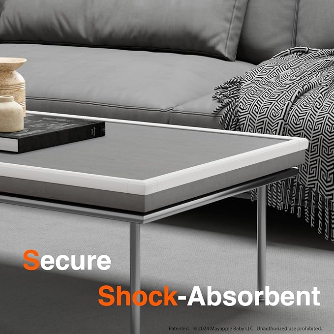 Roving Cove PreFit (Classic) Furniture Edge Corner Protector (Standard 15ft Edge 4 Corners), Baby Proofing Bumper Guards, Oyster White (Off White), Pre-Taped, for Straight Smooth Surfaces