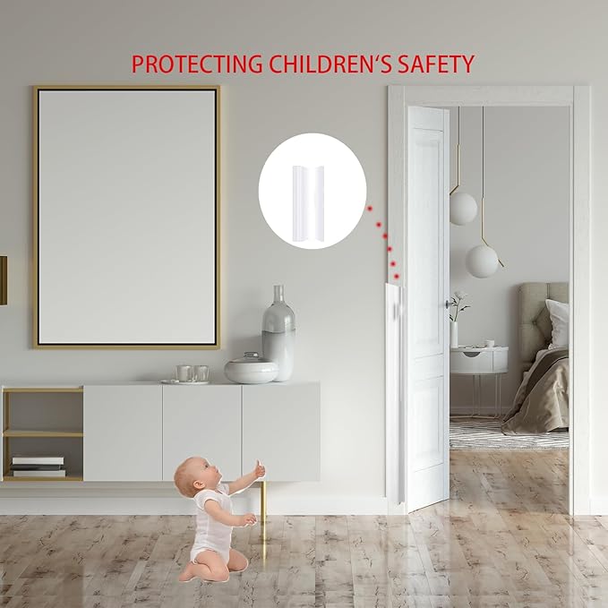 Door Pinch Guard Baby Proofing, Door Hinge Cover, Door Protector for Kids Finger Safety, Door Finger Pinch Guards Heavy Duty, Door jam Shield,JuneSisters