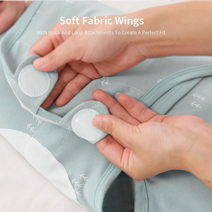 insular Baby Swaddle Wrap, Swaddle Blanket for Newborn and Infant, Adjustable Velcro Swaddling Set for Boy and Girl, Soft Cotton Baby Sleep Sack 3 Pack, Beige Duck, Small(0-3 Month)