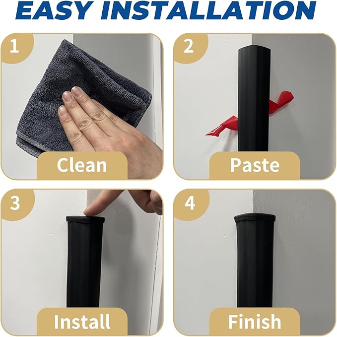 Tongmo Wall Corner Guard Edge Protector, 1x1x36 inch Baby Proofing Corner Guards, Self-Adhesive Furniture Edge Strips for Home & Office, 5 Pack (5, Lightbrown, 36" L x 2" W x 2" H)