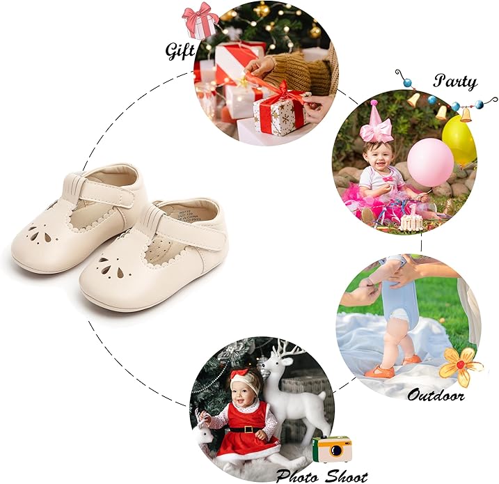 Soft Sole Baby Shoes - Infant Baby Walking Shoes Moccasins Rubber Sole Crib Shoes