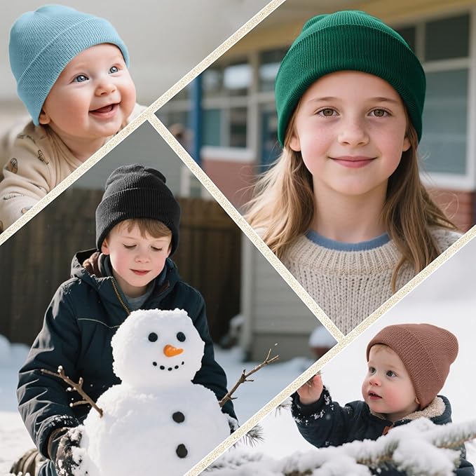 ZOORON Toddler Beanie Baby Beanies for Boys Girls Kids Winter Hats Children Knit Warm Caps 0-12years