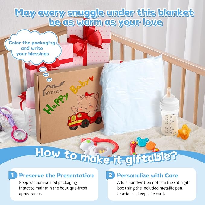 Ultra Soft Fleece Baby Blanket,Swaddle & Receiving Blankets for Newborn Infant, Lightweight Breathable Nursery Nap Blanket for Crib Stroller, for Boys & Girls Rainbow 30"x40" Blue