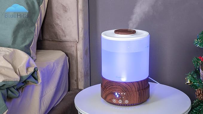 BlueHills Premium 2500 ML XL Essential Oil Diffusers - 30 Hr Run Aromatherapy Diffuser & Air Humidifier Mist for Large Room - 7 LED Colors Oil Diffuser Essential Oils for Home w/Auto Shut Off - F003