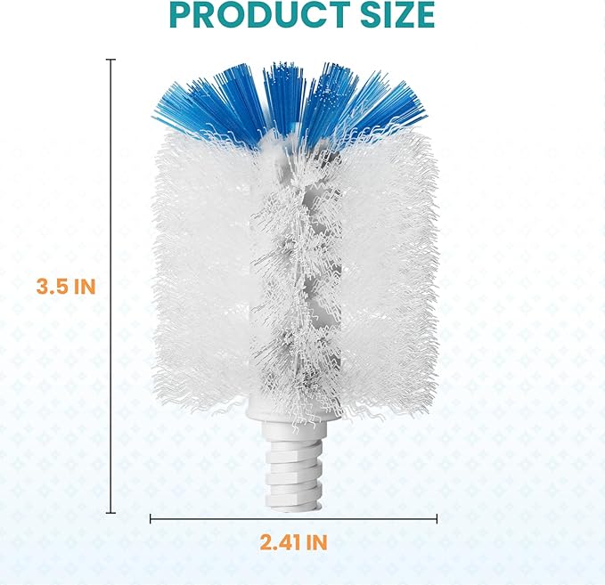 Bottle Brush Refills for OXO Stainless Steel Bottle Brush Only, 4 Pack Bottle Brush Replacement Head for Clean Water Bottle, Baby Bottle, Glasswares, Mugs