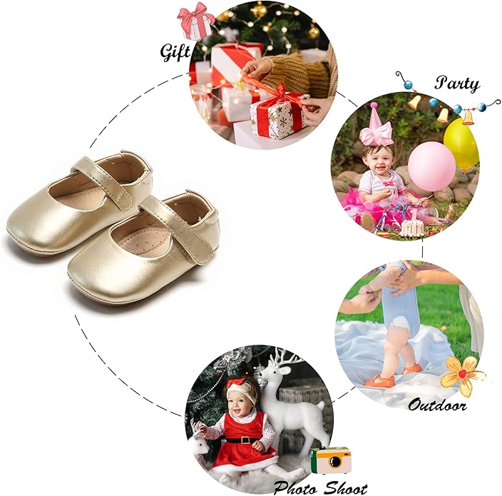 Soft Sole Baby Shoes - Infant Baby Walking Shoes Moccasins Rubber Sole Crib Shoes