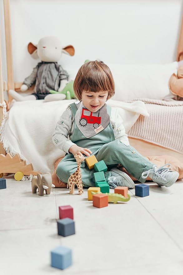 JN&LULU 3 Pack Newborn Baby Bibs Bandana Drool Bibs for Drooling Cotton Baby Gifts