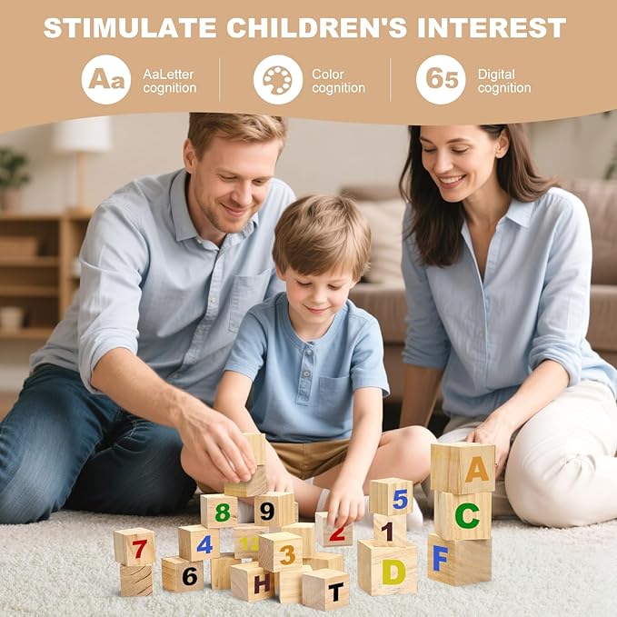 8PACK Wooden Blocks for Crafts, Unfinished Wood Cubes Blocks, 3 Inch Natural Wood Square Blocks, Wooden Cubes for Arts and Crafts and DIY Projects