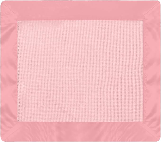 Blankets - Thermal Waffle Warm Baby Blanket for Crib - Soft and Cozy Baby Crib Blanket for Nursery, Stroller, or Naptime Comfort - Ideal Shower Gift - Pink, Nylon Trim (36" x 50")