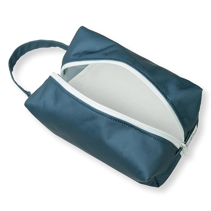 Nora's Nursery Reusable Baby Wipes, 100% Cotton Washcloths, Soft and Absorbent Towels for Newborn Bath and Face, Includes 20 Wipes with 1 Waterproof Pod for On-The-Go Moms, Sea