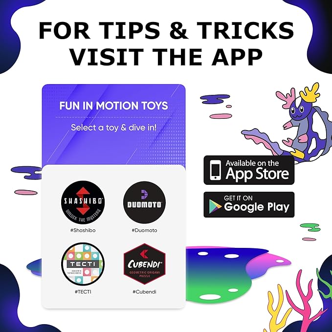 SHASHIBO Shape Shifting Box - Award-Winning Fidget Toy w/ 36 Rare Earth Magnets - Fidget Cube Transforms Into Over 70 Shapes, Sensory Toy Gift for Kids, Teens, and Adults (Glowquarium)