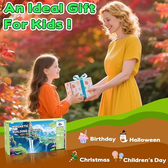 150 PCS Magnetic Building Blocks Toys for Kids, Stacking Magnetic Tiles Toys for Kids Toddlers Boys Girls Ages 3 4 5 6 7 8-12 Gifts