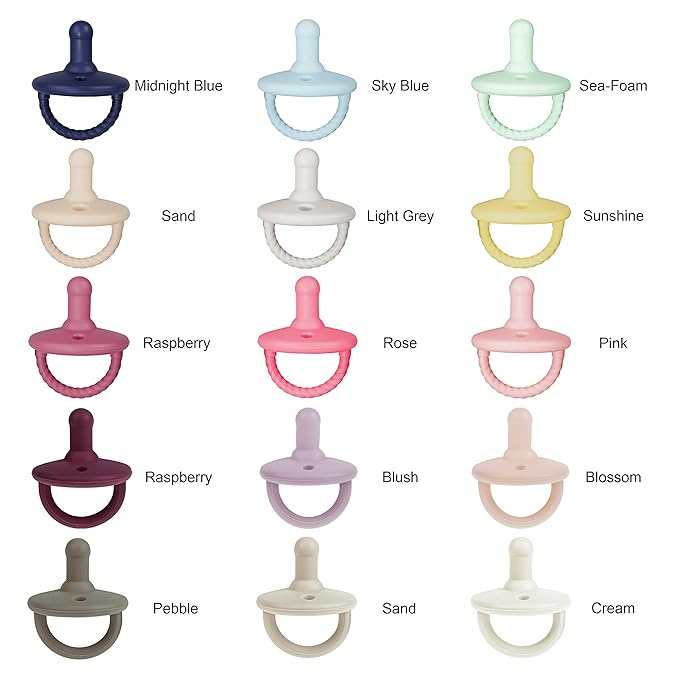 Sweet Child Pacifiers 0-18 Months, Set of 6 Ultra-Light Silicone Binkies with Collapsible Handle & 3 Air Holes for Added Safety, Best Newborn Pacifiers for Baby Boys Or Girls