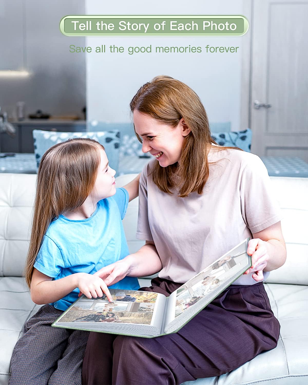 popotop Photo Album 4x6-100 Photos Photo Books with 100 Vertical Pockets,Linen Cover Albums for Family Wedding Anniversary Baby Vacation Pictures