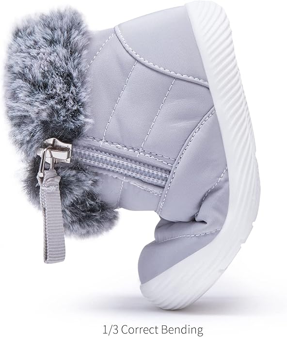 BMCiTYBM Baby Boy Girl Snow Boots Waterproof Winter Warm Booties Nonslip Lightweight Outdoor Shoes for First Walkers 6 9 12 18 24 Months(Infant/Toddler)