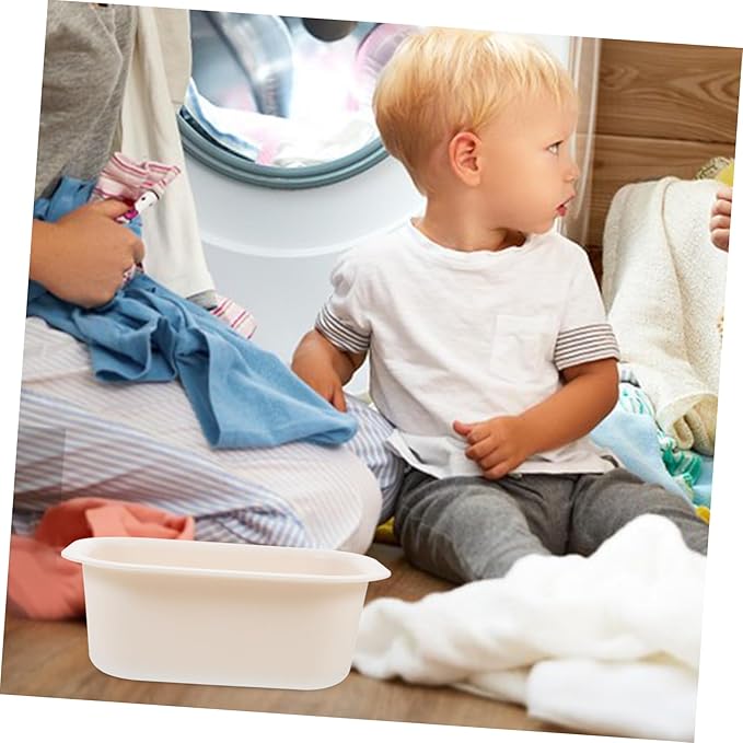 BESTonZON Water Basin Bathing Tub Bath for Bathtub Changing Table Water Basin Portable Wash Basin Plastic Water Tub Plastic Basin Thicken Small Basin Dining Table Sink Child, 21.50X16.00X8.00CM