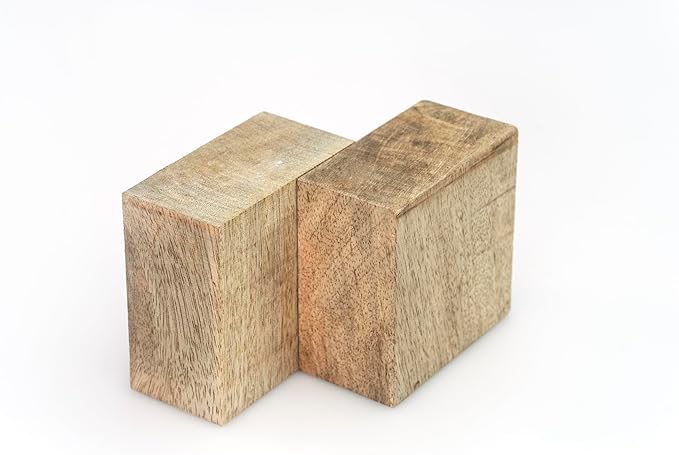 Exotic Wood Zone Mango Wood Unfinished Wood Bowl Blanks Kiln Dried | Hardwood Square Blocks for DIY Woodworking Enthusiasts Wood Pieces for Wood Crafts and Projects (8" x 8" x 2")