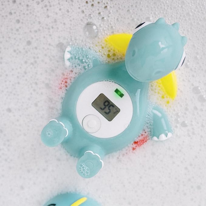 Dr. Brown’s CleanUp Temposaurus Floating Bath Thermometer and Dino-Pour Bath Rinse Cup