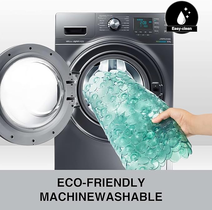 Vannokor Bath Mats for Bathroom Tub 27x14 Inch,Bath Mat for Tub Feels Great on Tired Feet, Friendly Machine Washable Shower Tub Mats with 167 Big Suction Cups,Shower Mat,Bath Tub Mat,Green